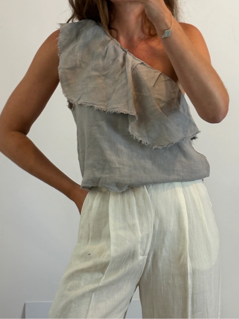 Zara one shoulder top